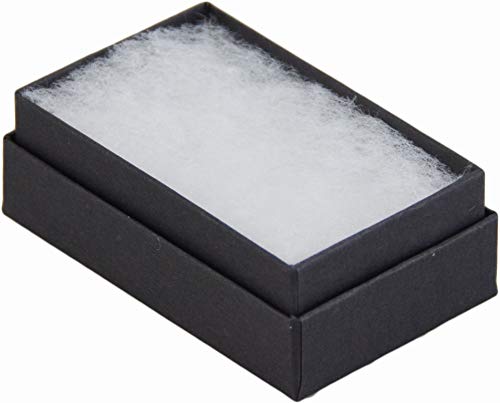 JPB Matte Black Cotton Filled Jewelry Box #21 (Case of 100) 2.5 inches x 1.5 inches