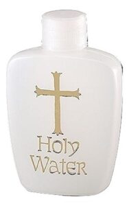 religious gifts holy water bottle with screw top lid, 2 ounce