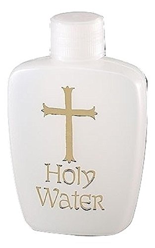 Religious Gifts Holy Water Bottle with Screw Top Lid, 2 Ounce