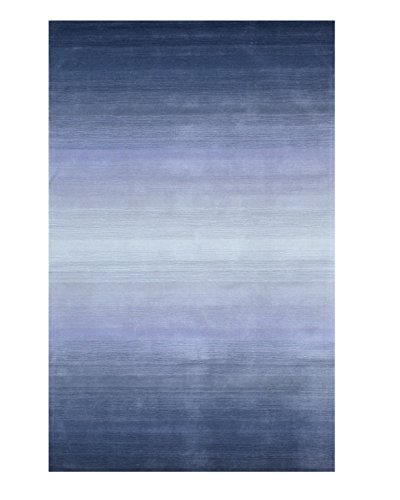 EORC HL6GY Handmade Wool Horizon Rug, Blue 5 x 8 Feet HL6GY5X8