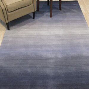 EORC HL6GY Handmade Wool Horizon Rug, Blue 5 x 8 Feet HL6GY5X8