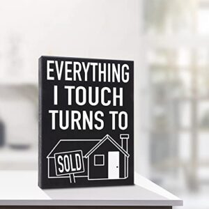 JennyGems Everything I Touch Turns to Sold Sign, Real Estate Gifts, Real Estate Decor, Realtor Gifts, American Made, 8x6 Inches