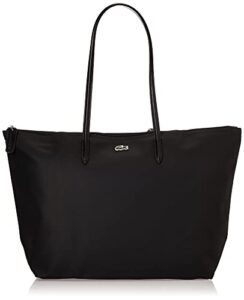 lacoste womens l.12.12 tote shoulder handbag, black, 35 x 30 14 cm us