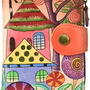 Anna by Anuschka Women's Hand Painted Genuine Leather Ladies Wallet - Village Of Dreams