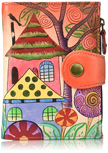 Anna by Anuschka Women's Hand Painted Genuine Leather Ladies Wallet - Village Of Dreams