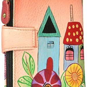 Anna by Anuschka Women's Hand Painted Genuine Leather Ladies Wallet - Village Of Dreams