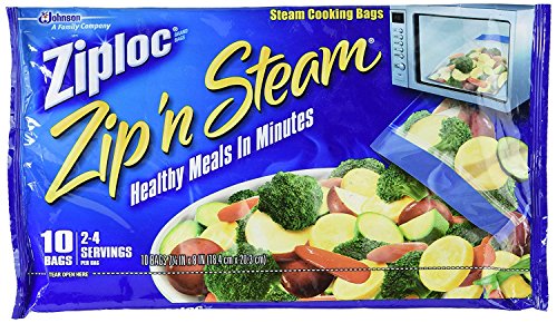 Ziploc Zip'N Steam Medium Cooking Bags, 10 CT (Pack - 3)