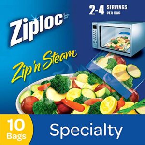 Ziploc Zip'N Steam Medium Cooking Bags, 10 CT (Pack - 3)