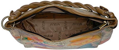 Anna by Anuschka Medium Slim Shoulder Bag, Floral Paradise Tan