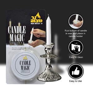 Ner Mitzvah Candle Magic - Candle Wax Adhesive - Candle Glue - Helps Secure Candles in Holder - 1 Pack