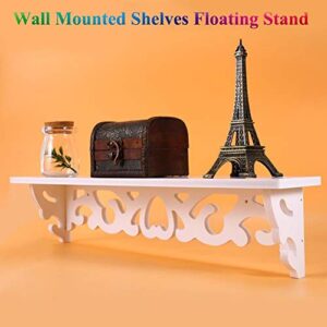 Floating Shelves Wall Mounted, Shelf Display Floating Nesting Wall Decorative Mount Ledge Storage White