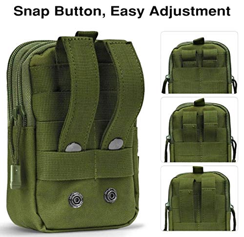 Small Shoulder Bag Utility Fashion Crossbody Purse Pockets Casual Tactical Backpack Women Men Cell Phone Holder (Olive)