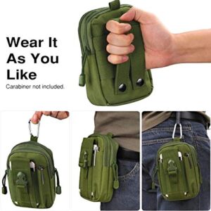 Small Shoulder Bag Utility Fashion Crossbody Purse Pockets Casual Tactical Backpack Women Men Cell Phone Holder (Olive)