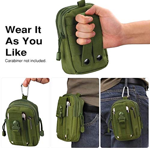 Small Shoulder Bag Utility Fashion Crossbody Purse Pockets Casual Tactical Backpack Women Men Cell Phone Holder (Olive)