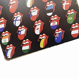 ERLOOD Rolling Stones Tin Sign Wall Retro Metal Bar Pub Poster Metal 12 X 8