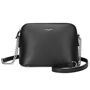 david – jones international. lightweight crossbody bags for women, genuine leather small shoulder bag,cell phone wallet purses and handbags with chain strap,black purse