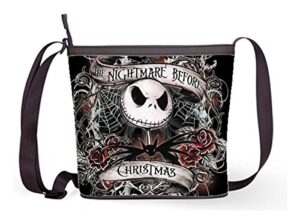 fashion casual and popular female sling bag crossbody bag shoulder bag with jack and sally print
