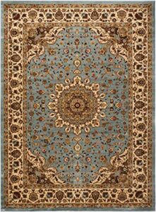 nourison delano persian blue 6’7″ x 9’6″ area -rug, easy -cleaning, non shedding, bed room, living room, dining room, kitchen (6×9)