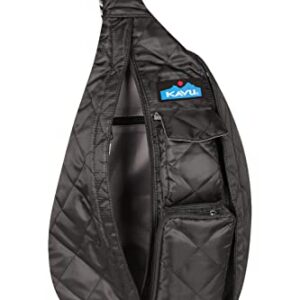 KAVU Original Rope Puff Diamond Quilted Mini Sling Pack - Black