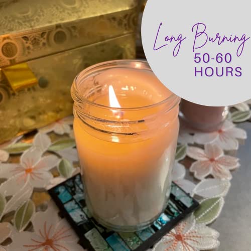 Nika's Home Vanilla Lavender Soy Candle 12oz Mason Jar Non-Toxic White Soy Candle-Hand Poured Handmade, Long Burning 50-60 Hours Highly Scented All Natural, Clean Burning Candle Gift Décor