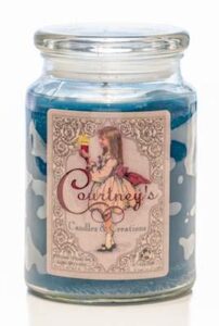 courtney’s candles midnight rain maximum scented 26oz large jar candle