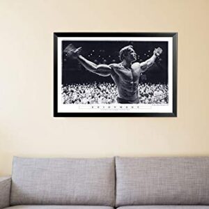 Buyartforless Framed Enjoyment - Arnold Schwarzenegger Mr Olympia Madison Square Garden 36x24 Photograph Art Print Poster Pumping Iron