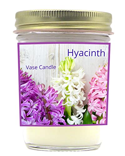 Hyacinth Vase Candle - Hyacinth is a fresh, white, clean, intense floral and the quintessential scent of spring. (Jar)