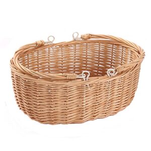 wicker picnic baskets with handles.kingwillow. (natural)