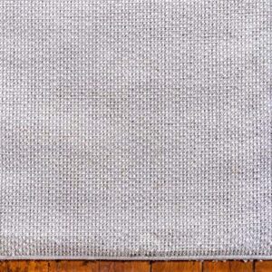 Unique Loom Davos Shag Collection Modern Luxuriously Soft & Cozy Shag Area Rug (5' 0 x 8' 0 Rectangular, Linen)
