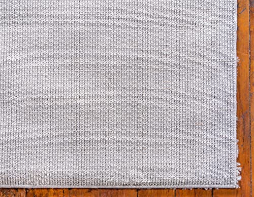 Unique Loom Davos Shag Collection Modern Luxuriously Soft & Cozy Shag Area Rug (5' 0 x 8' 0 Rectangular, Linen)