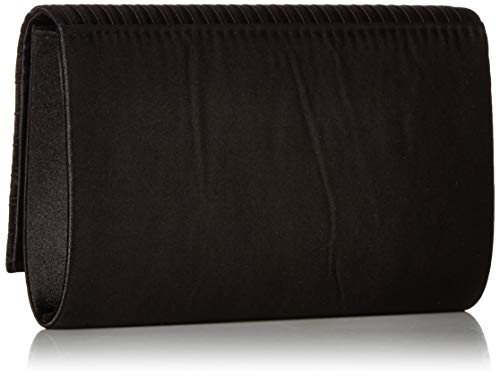 Jessica McClintock Women's Alexis Pleated Flap with Rhinestones, Black