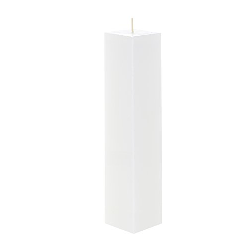 Mega Candles 1 pc Unscented White Square Pillar Candle, Hand Poured Premium Wax Candles 2 Inch x 9 Inch, Home Décor, Wedding Receptions, Baby Showers, Birthdays, Celebrations, Party Favors & More