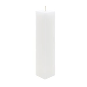 Mega Candles 1 pc Unscented White Square Pillar Candle, Hand Poured Premium Wax Candles 2 Inch x 9 Inch, Home Décor, Wedding Receptions, Baby Showers, Birthdays, Celebrations, Party Favors & More