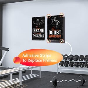 𝐆𝐲𝐦 𝐏𝐨𝐬𝐭𝐞𝐫𝐬 for Home Gym Decor - 4 Set Of 11x17", Motivational Posters for Gym, Workout Posters for Home Gym, Motivational Poster, Fitness Posters, Workout Room Decor, Inspirational Posters, Gym Wall Art