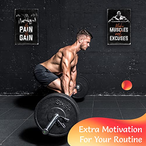 𝐆𝐲𝐦 𝐏𝐨𝐬𝐭𝐞𝐫𝐬 for Home Gym Decor - 4 Set Of 11x17", Motivational Posters for Gym, Workout Posters for Home Gym, Motivational Poster, Fitness Posters, Workout Room Decor, Inspirational Posters, Gym Wall Art