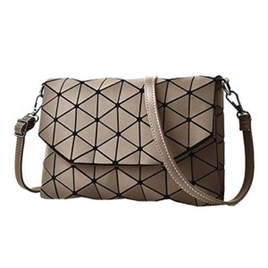 felice ann women small geometric pattern holographic crossbody bag shoulder bag envelope flap purse