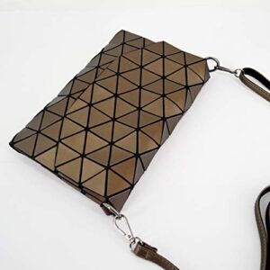 Felice Ann Women Small Geometric Pattern Holographic Crossbody Bag Shoulder Bag Envelope Flap Purse