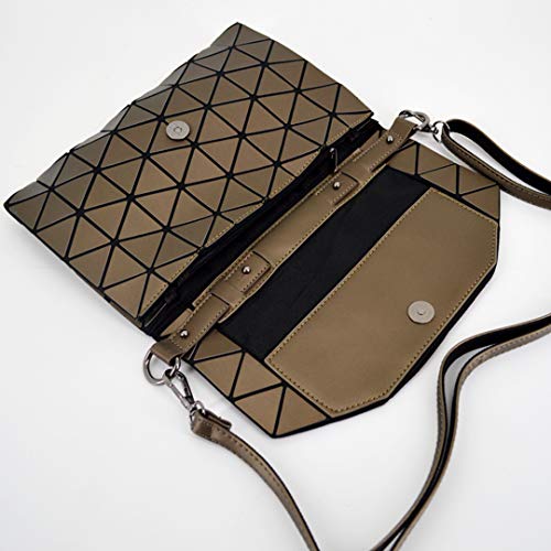 Felice Ann Women Small Geometric Pattern Holographic Crossbody Bag Shoulder Bag Envelope Flap Purse