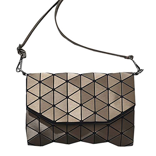 Felice Ann Women Small Geometric Pattern Holographic Crossbody Bag Shoulder Bag Envelope Flap Purse