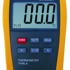 Digital 2 k-type Thermocouple Thermometer DM6802 for HVAC, Furnace, Heater