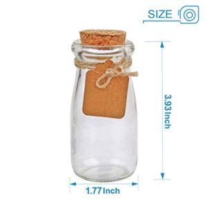 Brajttt 30Pcs Glass Favor Jar With Cork Lids，multifunctional,great decoration（100 ML,3.4OZ）