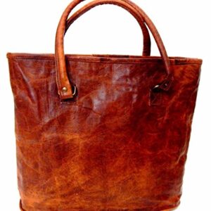 Firu-Handmade Leather Purses for Women Leather Tote Bag Satchel Vintage Genuine Leather Purses for Women Handbag Office Casual