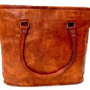 Firu-Handmade Leather Purses for Women Leather Tote Bag Satchel Vintage Genuine Leather Purses for Women Handbag Office Casual