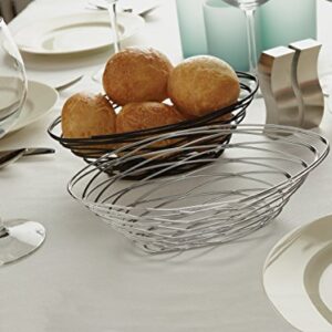 American Metalcraft FRUB18 Wire Birdnest Basket, Oval, Black