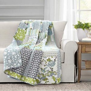 lush decor, blue roesser throw blanket, 50″ x 60″