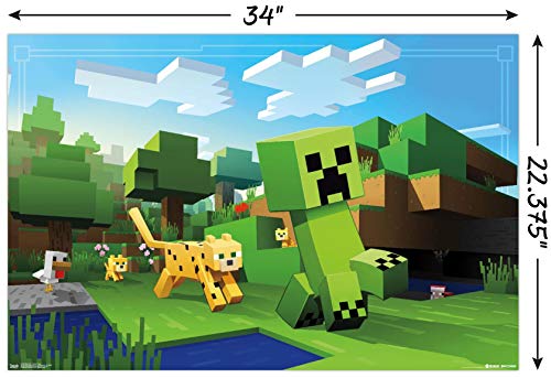 Trends International Minecraft Ocelot Chase Wall Poster 22.375" x 34"