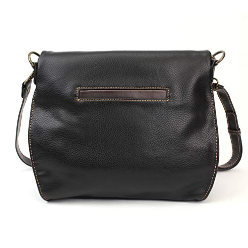 Chala Charming Black Crossbody Bag With Flap Top and Zipper or Shoulder Handbag (Mini Black Cat)