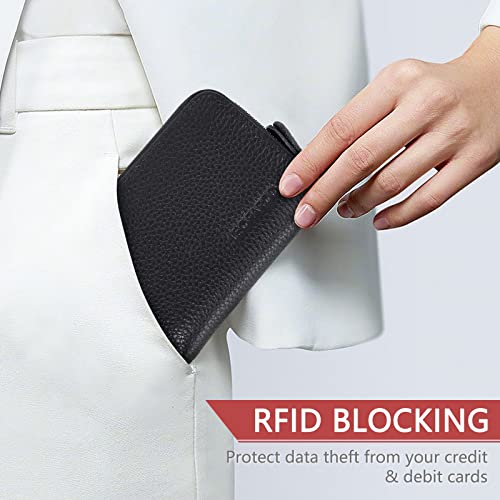 RFID Blocking Leather Wallet for Women,Excellent Women's Genuine Leather Credit Card Holder