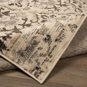 SUPERIOR Designer Tamara Area Rug, 5' x 8', Slate