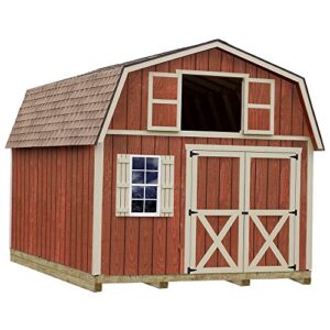 best barns millcreek 12 ft. x 20 ft. wood storage shed kit with floor including 4×4 runners